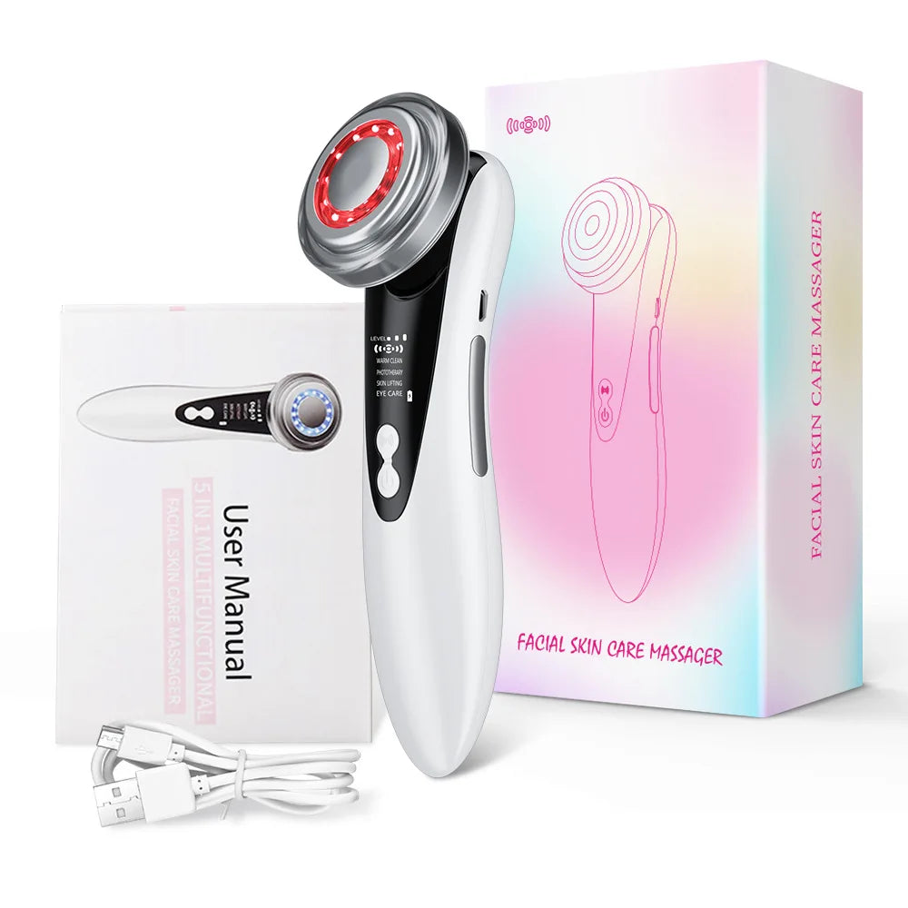 Multifunction Facial Massager 4 in 1 RF EMS Facial Radio