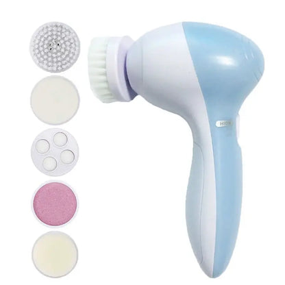 Electric Facial Cleaner 5 IN 1 Face Cleansing Brush Wash