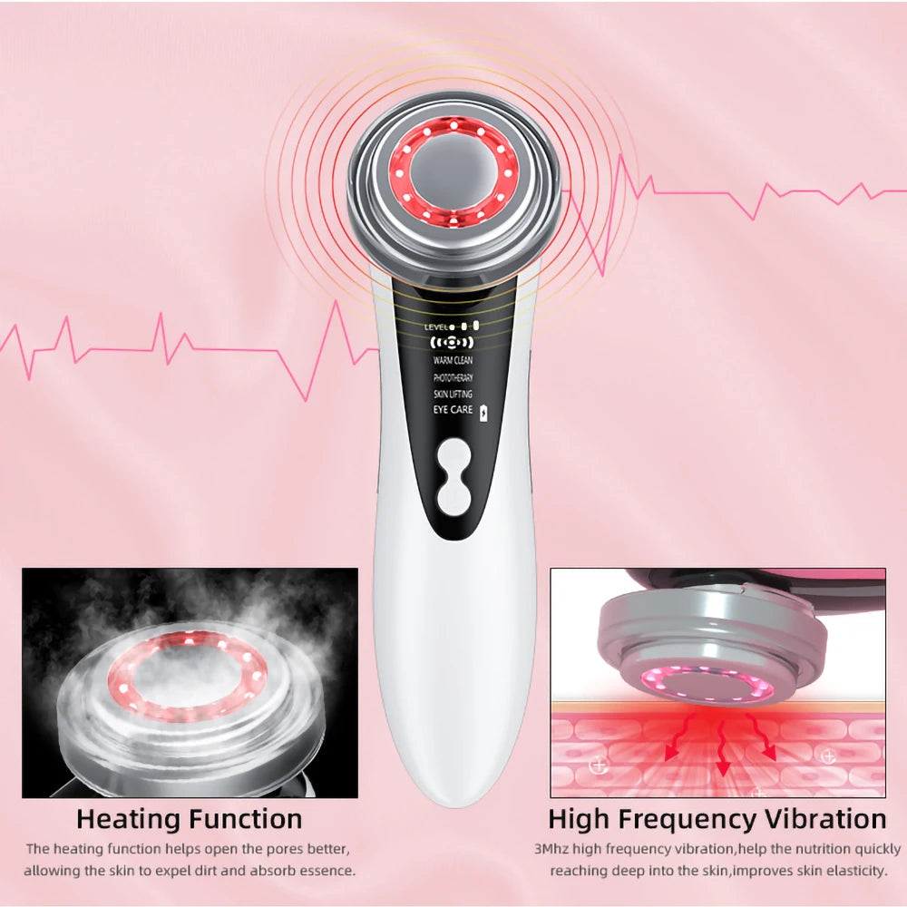 Multifunction Facial Massager 4 in 1 RF EMS Facial Radio