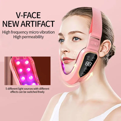 LED Photon Therapy Facial Slimming Vibration Massager