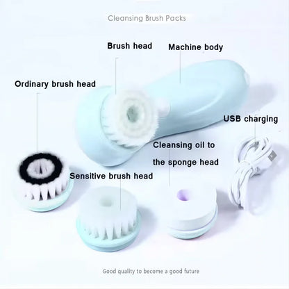 Facial Cleansing Brush Face Scrubber Electric Exfoliating
