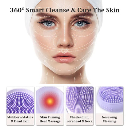 Sonic Waterproof Facial Cleansing Brush for Men & Women