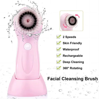 Facial Cleansing Brush Face Scrubber Electric Exfoliating